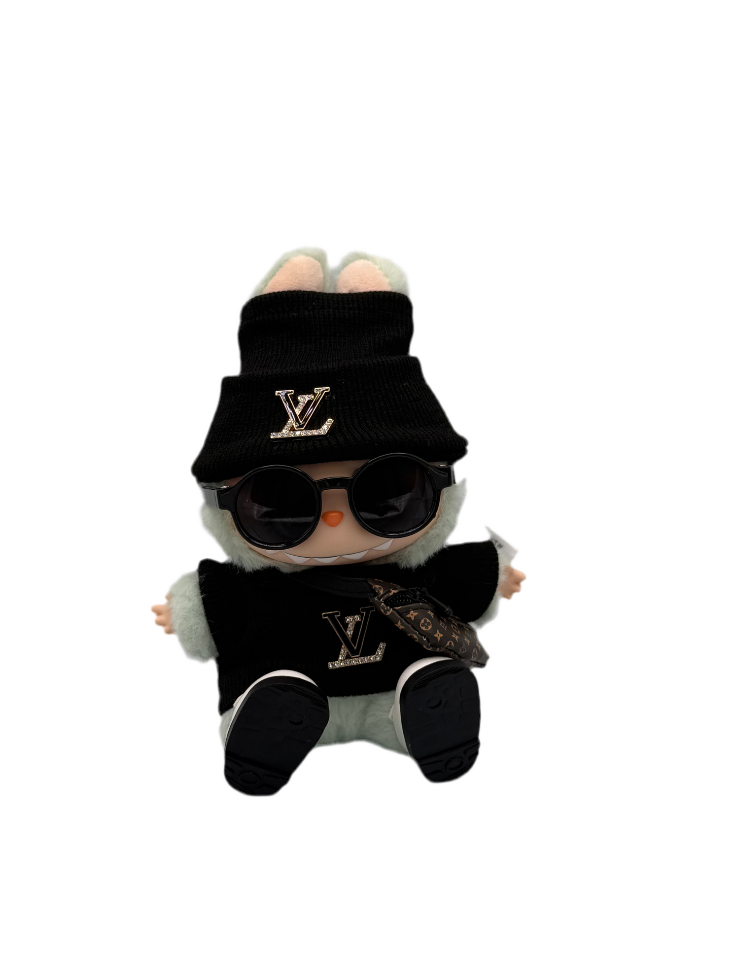 LV Black Full Set (shirt / hat / shoes / sunglasses / fanny)